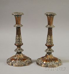 Pair of Sheffield Silver Plated Candlesticks